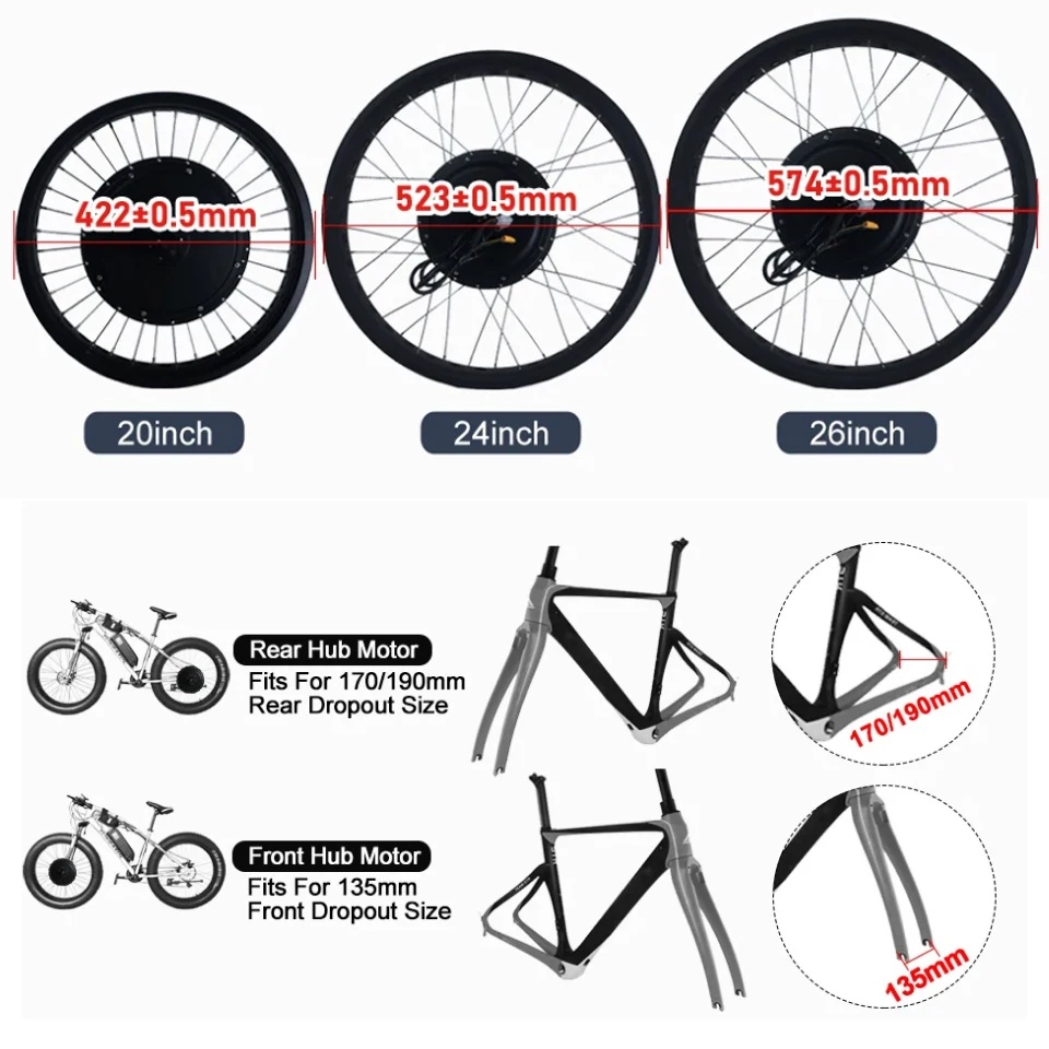 Kit di conversione motore per  - Ebike Conversion Kit 72V 3000W recensione e prezzo