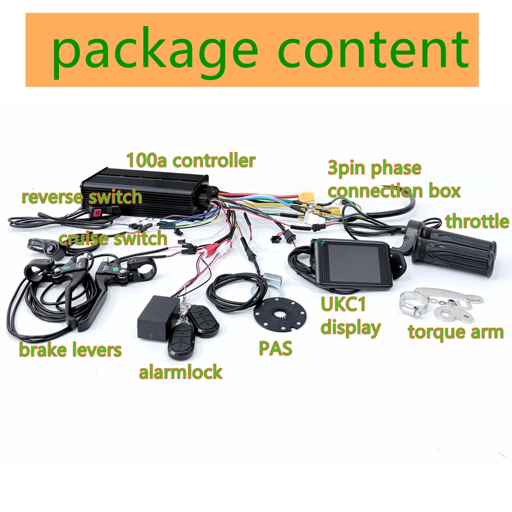 Kit di conversione per bici el - Ebike Conversion Kit 72V 3000W recensione e prezzo