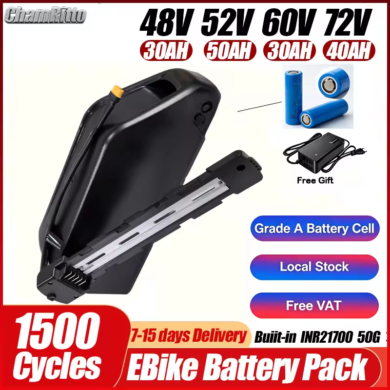 Batteria Cham 52v 48v 72v 50ah - Ebike Battery 48V 20Ah Hailong recensione e prezzo