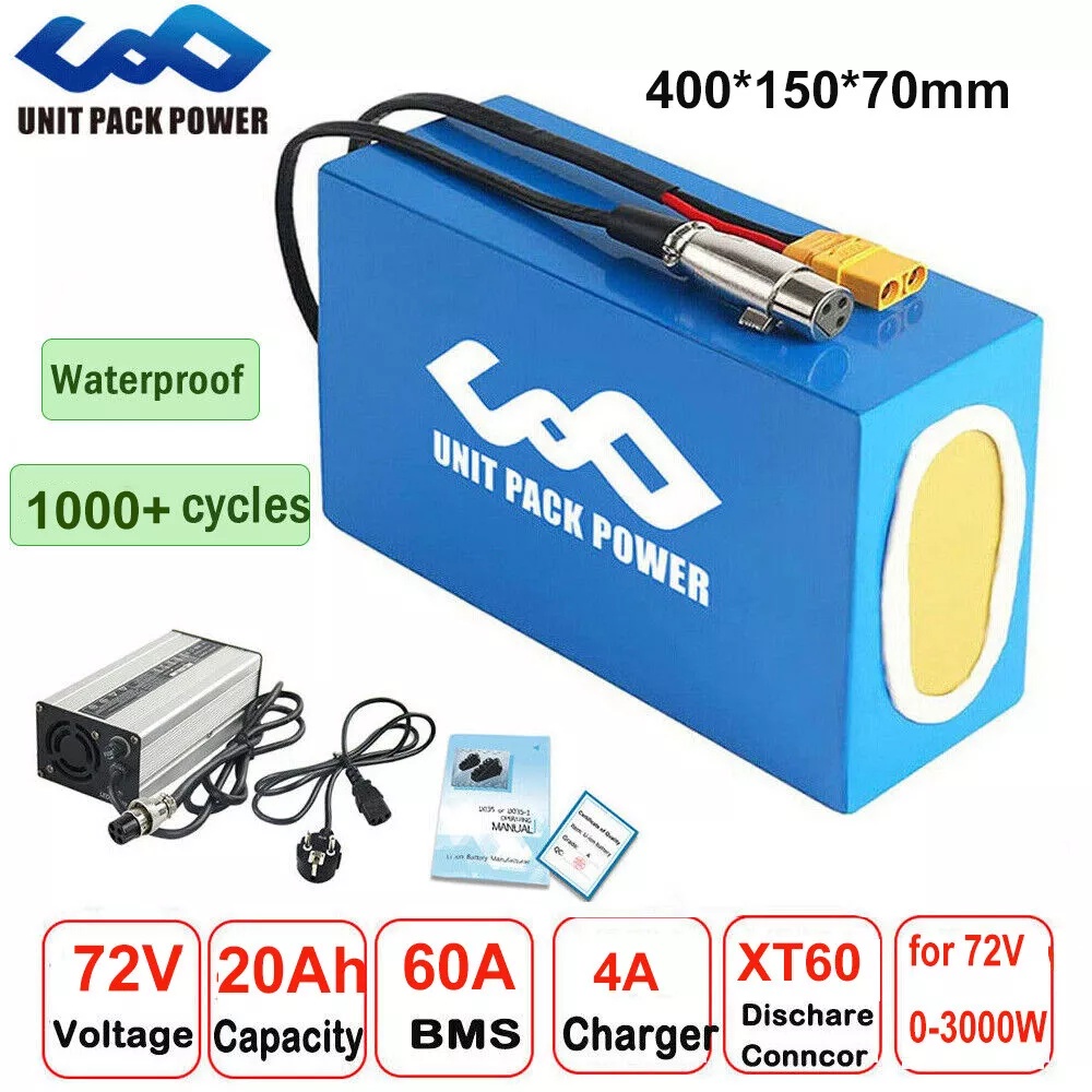 Batteria per E-bike 72V 40AH,  - Electric Bicycle Battery 72V 30Ah recensione e prezzo